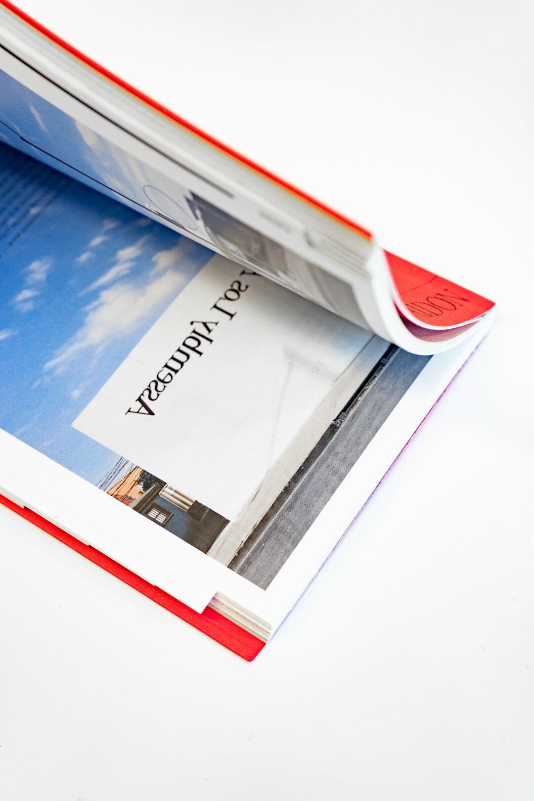 glossy magazine page