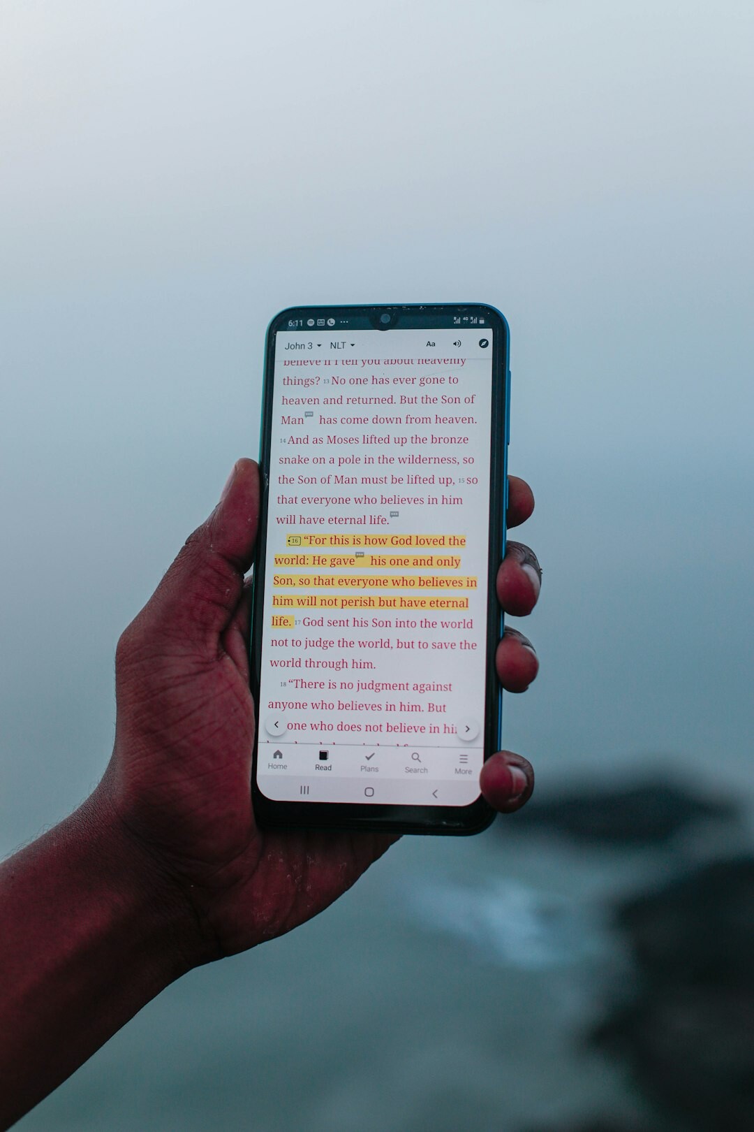 smartphone displaying ad